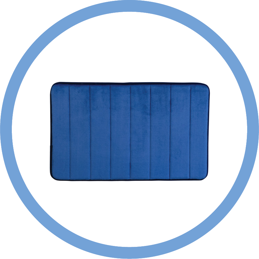 memory foam mat: BLUE